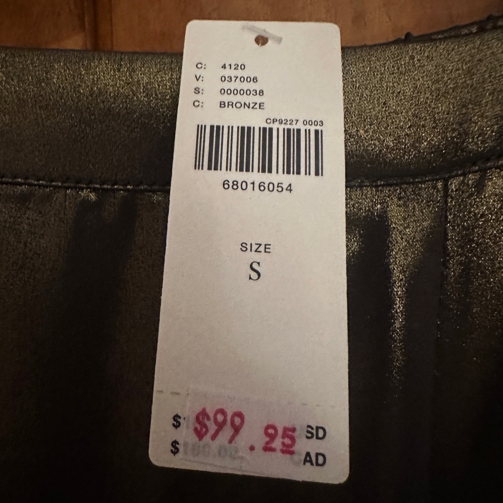 NWT Anthropologie Metallic Skirt with Ruffle Detail - Picture 6 of 6